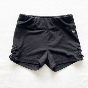 Justice Girls Black Biker Booty Shorts Size 7/8